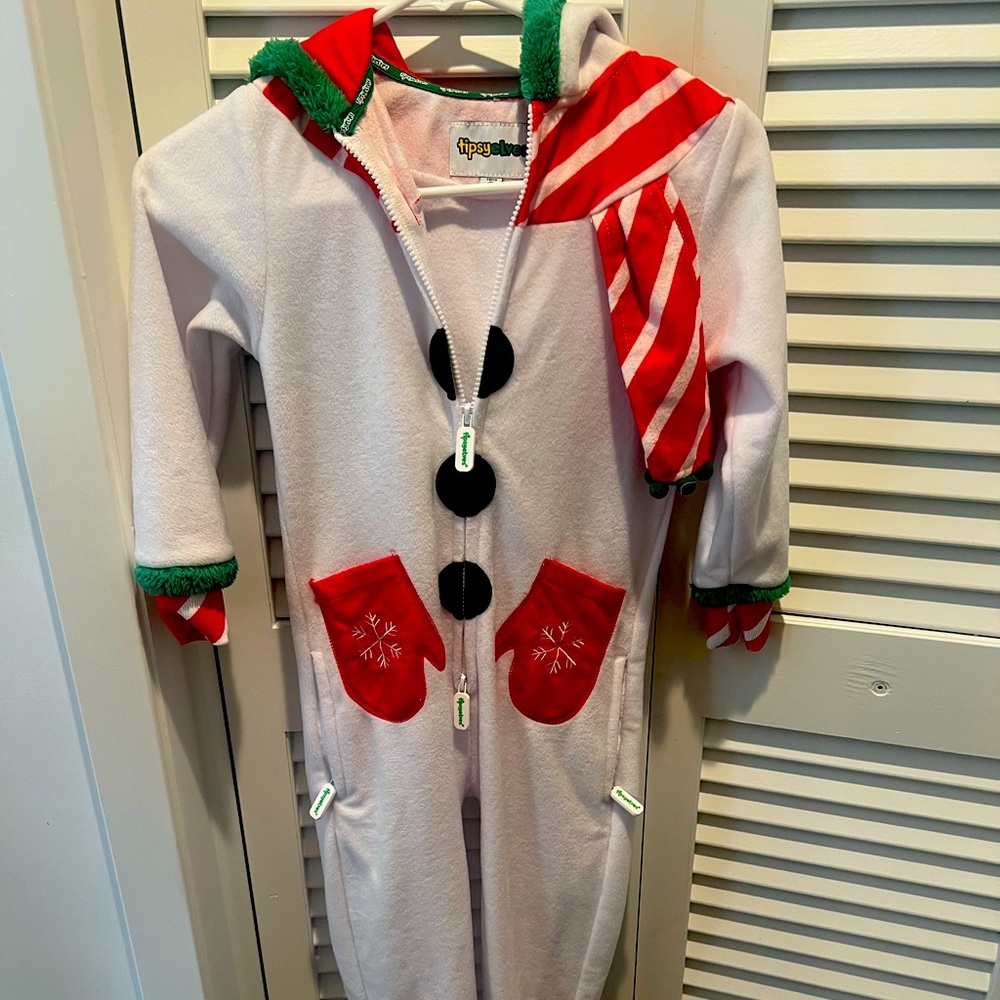 Tipsy Elves Christmas fleece onesie for Youth M (unisex)
